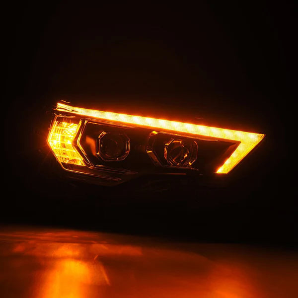 Alpharex 14-20 Toyota 4Runner MK II PRO-Series Halogen Projector Headlights Black