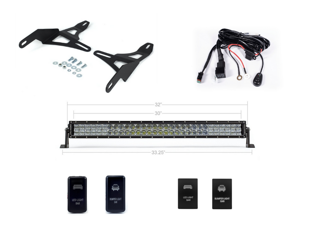 Cali Rased 16-23 TACOMA 32" LOWER BUMPER HIDDEN LED LIGHT BAR KIT