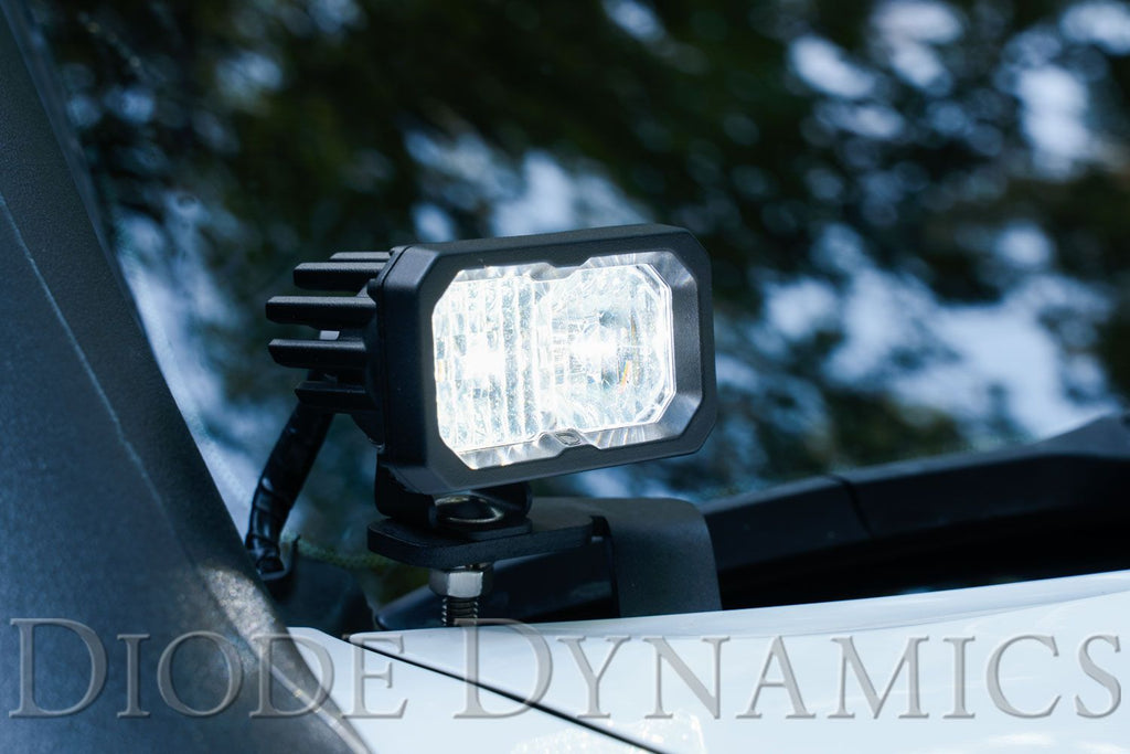 Diode Dynamics | Stage Series 2in LED Ditch Light Kit for 2016-2023 Toyota Tacoma, Pro Yellow
