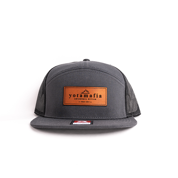 Flat bill Genuine Leather Patch Hat