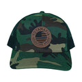 Camo & Black Mesh American Flag Trucker Hat