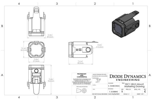 Diode Dynamic | 2014-2024 4runner/Tacoma/GX HitchMount LED Pod Reverse Kit