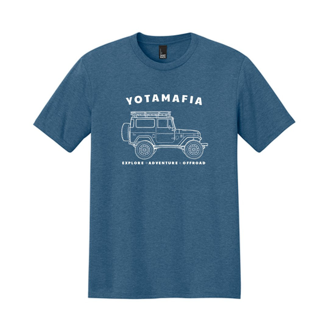 Classic FJ40 Tee – Heathered Neptune Blue