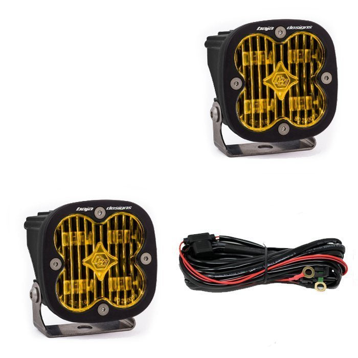 Baja Designs Squadron SAE, Pair LED Wide Cornering, Amber