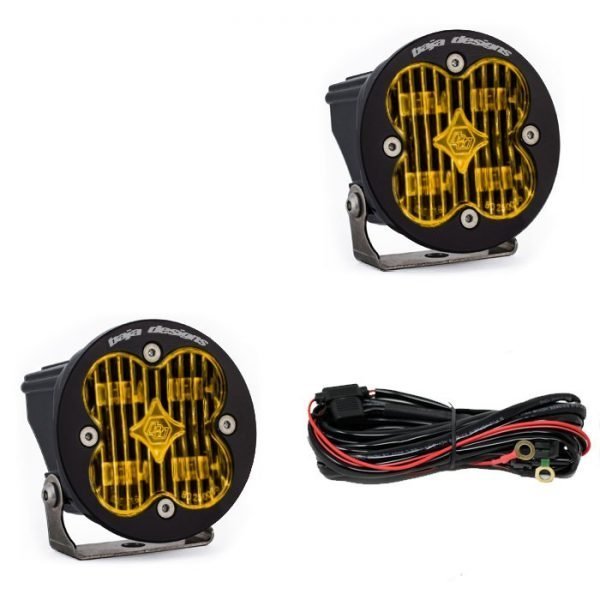 Baja Designs Squadron-R SAE, Pair LED Wide Cornering, Amber