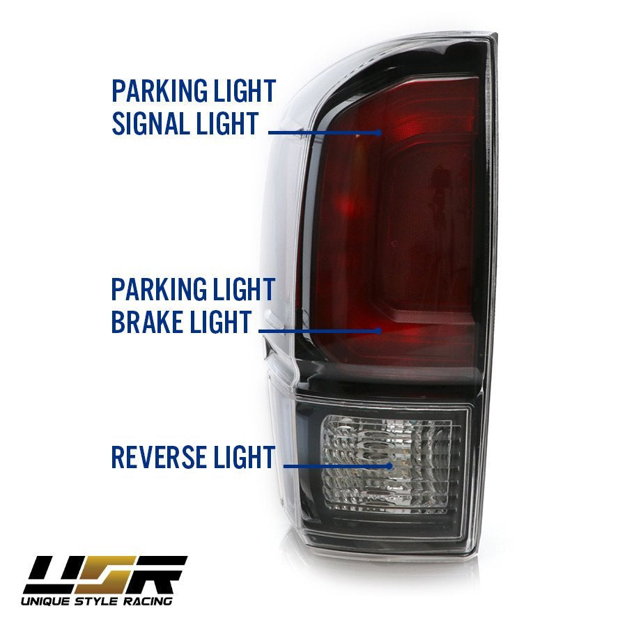 USR DEPO 2016-2021 Tacoma TRD PRO Style Black Out Rear Tail Lights