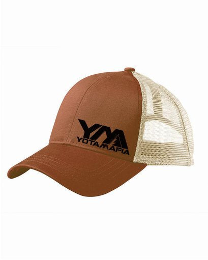 YM CURVED BILL MESH TRUCKER SNAPBACK