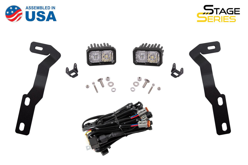 Diode Dynamics | Stage Series 2in LED Ditch Light Kit for 2016-2023 Toyota Tacoma, Pro Yellow