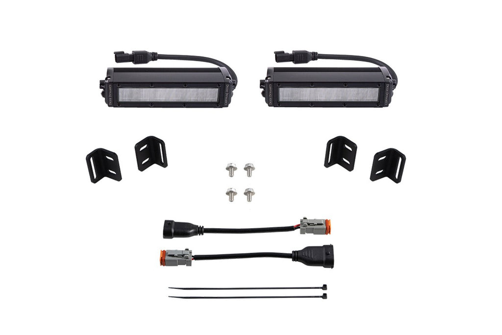 SS6 LED Fog Light Kit for 2022 Toyota Tundra, White Wide