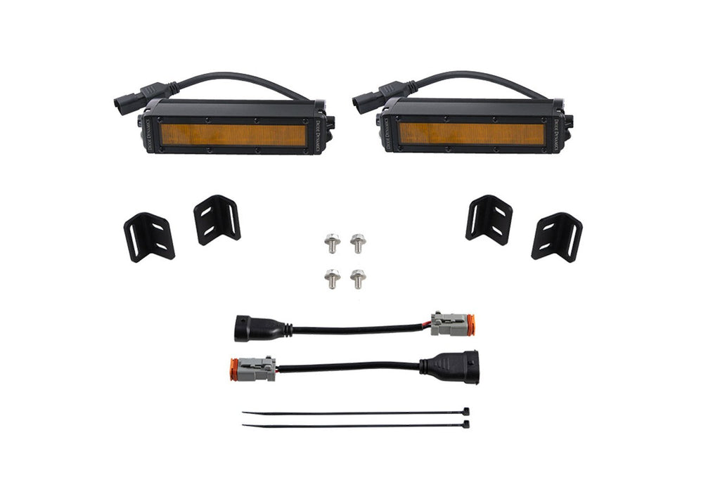SS6 LED Fog Light Kit for 2022 Toyota Tundra, Amber Wide