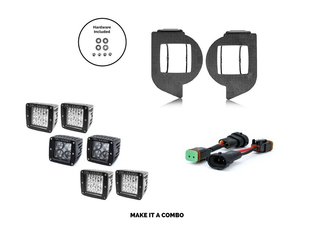 Cali Raised 14-24 4RUNNER LED FOG LIGHT POD REPLACEMENTS BRACKETS KIT