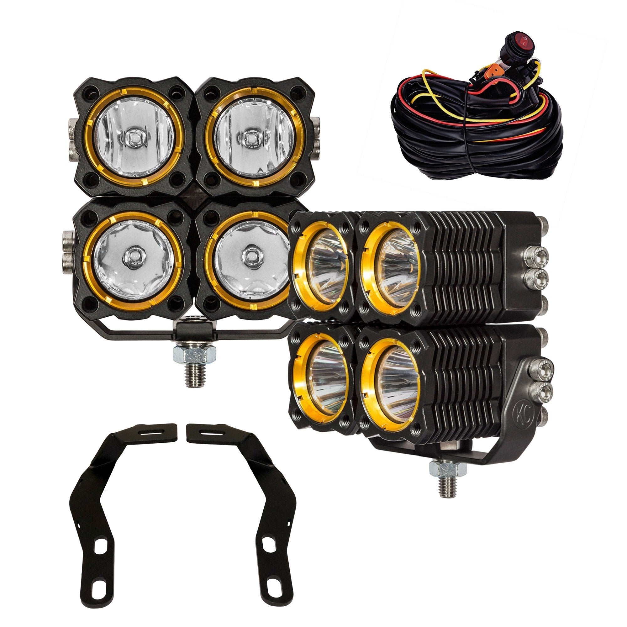 KC FLEX™ QUAD BEAM SYSTEM 16-23 TOYOTA TACOMA DITCH MOUNT KIT