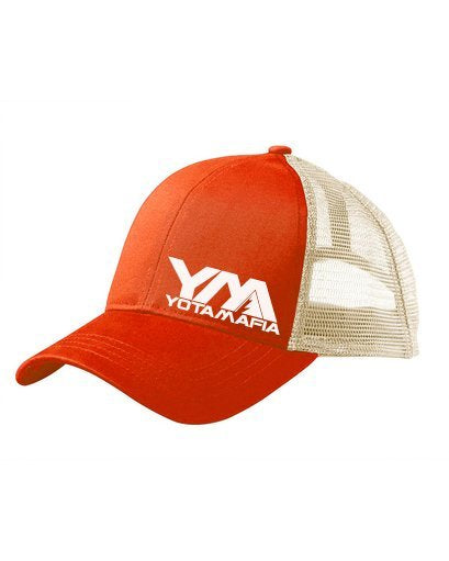 YM CURVED BILL MESH TRUCKER SNAPBACK