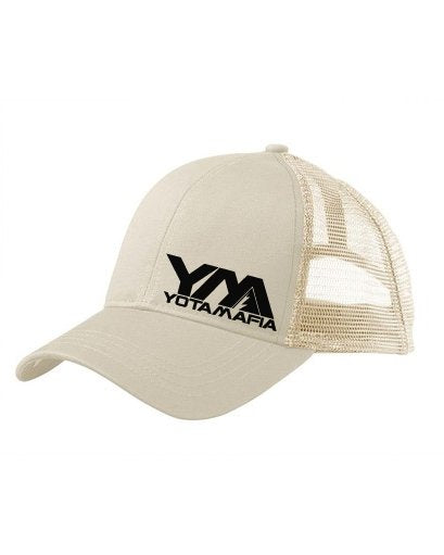 YM CURVED BILL MESH TRUCKER SNAPBACK