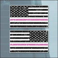 DISTRESSED BREAST CANCER FLAGS 'PRINTED'
