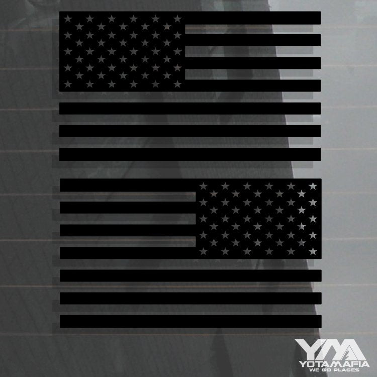 AMERICAN FLAG DECALS 'CLEAR PRINTED'