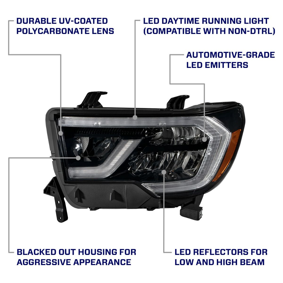 FORM 2008-2017 Sequoia LED Reflector Headlights